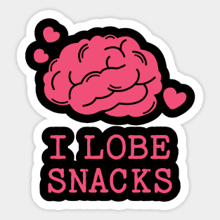 I Lobe Snacks Sticker